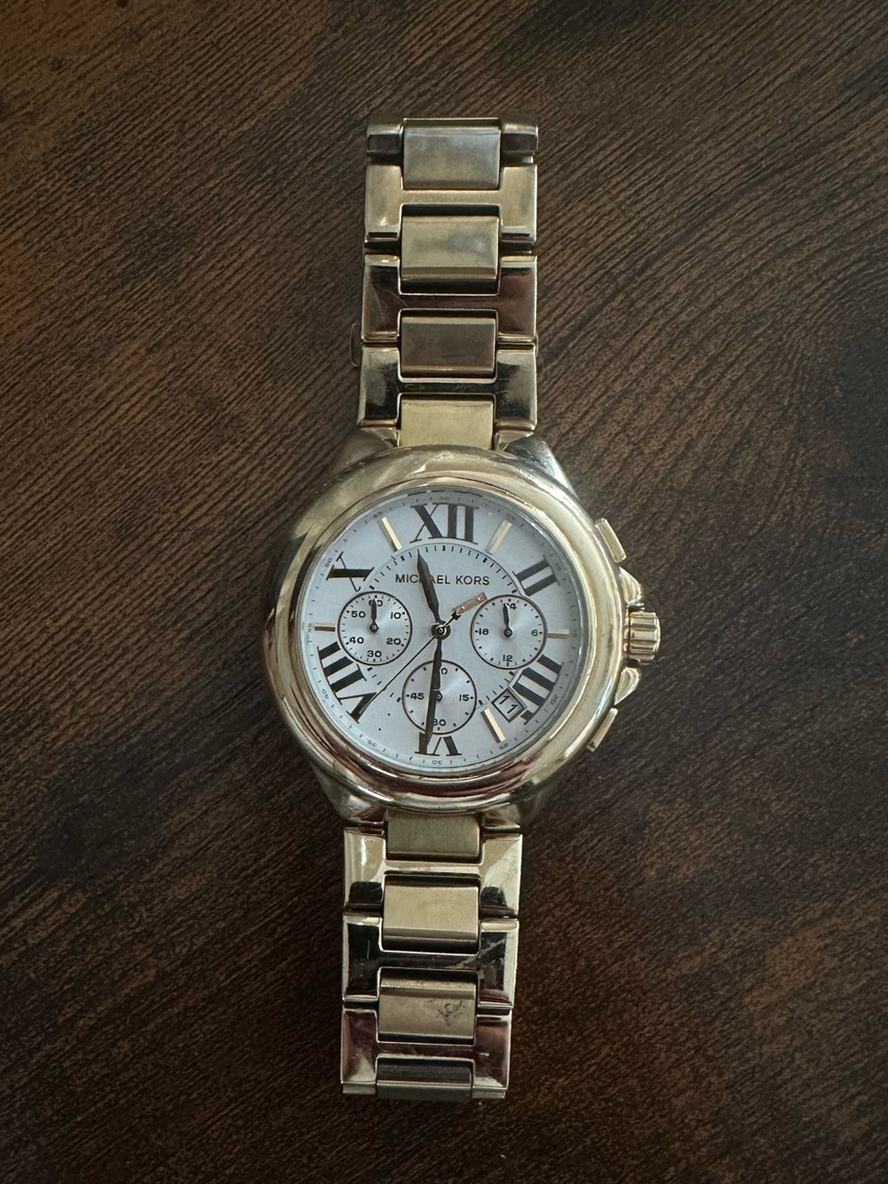 Michael Kors Gold-Tone Women's Bracelet Watch with White Dial